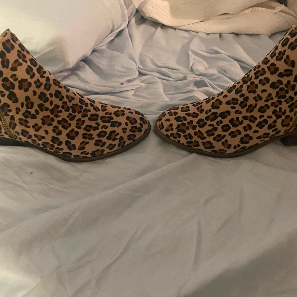 Leopard Print Ankle Boots